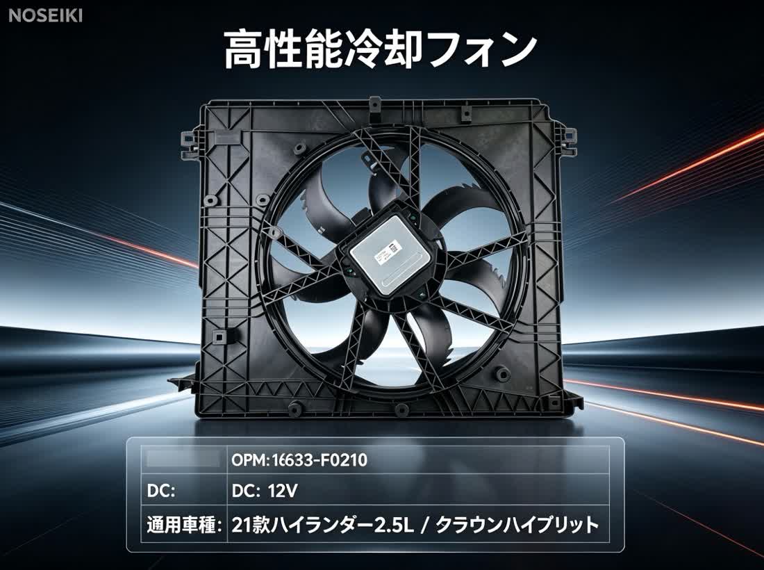 方形單風扇冷卻總成